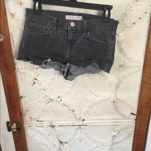 Distressed grey shorts